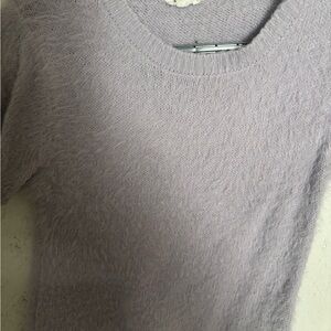 Garage Lavender Fuzzy Crewneck Sweater